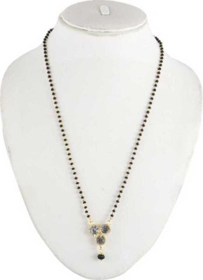 jilmil enterprise Stylish AD American Diamond Gold Plated Alloy Mangalsutra