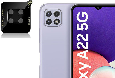 VOSKI Back Camera Lens Glass Protector for Samsung Galaxy A22 5G 9H Hardness Anti Scratch Camera Lens Protector(Pack of: 1)