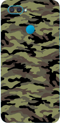Jeeva Creation Oppo A12 Mobile Skin(Ultra Super Military Green Camouflage With High Matte Finish.)