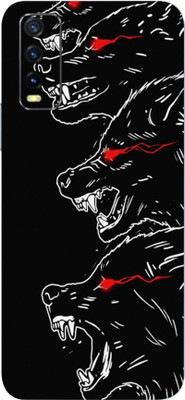 Jeeva Creation Vivo Y20G Mobile Skin(Ultra Super Angry Wolf With High Matte Finish.)