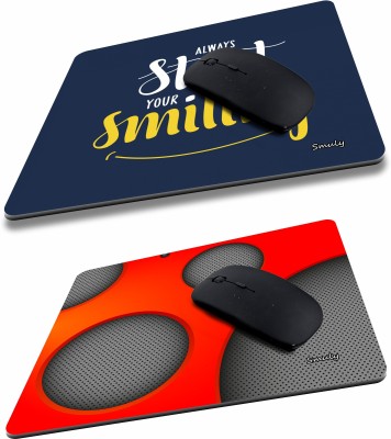 SMULY Printed Designer Anti Skid, Thick Non-Slip Rubber Base Mouse Pad COMBO PACK OF 2Compatible with Computer, Laptops, PC, Home & Office Mousepad HD Quality Mousepad(Multicolor7)