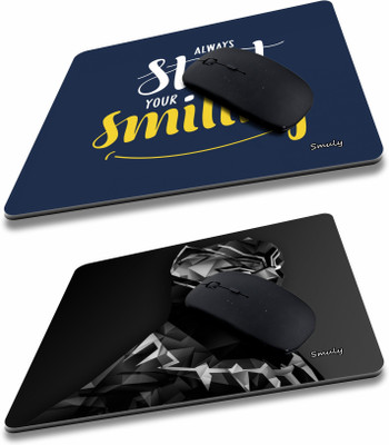 SMULY Printed Designer Anti Skid, Thick Non-Slip Rubber Base Mouse Pad COMBO PACK OF 2Compatible with Computer, Laptops, PC, Home & Office Mousepad HD Quality Mousepad(Multicolor4)