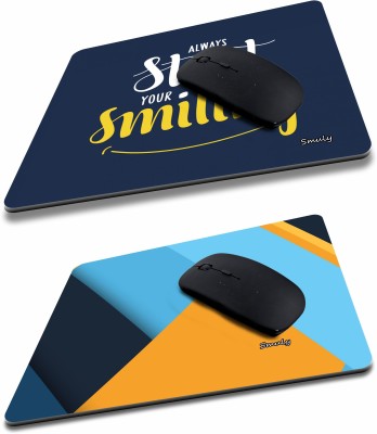 SMULY Printed Designer Anti Skid, Thick Non-Slip Rubber Base Mouse Pad COMBO PACK OF 2Compatible with Computer, Laptops, PC, Home & Office Mousepad HD Quality Mousepad(Multicolor5)