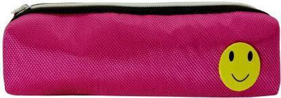 Meeko.com 1 Emoji Combo Pencil Pouch Emoji Art Polyester Pencil Boxes Art Polyester Pencil Box(Set of 1, Pink)