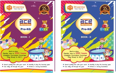 Pre-KG / Nursery Kids 206 Pages Activities Early Learning Skill Development Practice Worksheets (Age 2.5 To 3.5) - Alphabets, Numbers, Strokes, Art & Craft, General Knowledge PLUS Free 54 Picture Card Set For 19 Cognitive Skills Development Fun Activities (Paperback, 3H Learning)(Paperback, 3H Learn