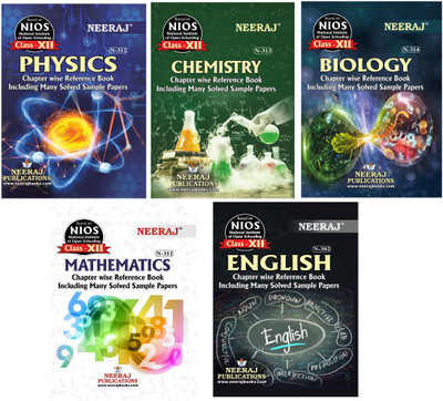 Nios 12 Class Set Of 5 Book ( Biology , Physics, Chemistry, Maths, English ) Class 12th (Open School )(Paperback, RAKESH KUMAR)