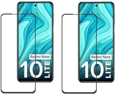 ISAAK Edge To Edge Tempered Glass for Redmi Note 10 Lite Edge to Edge, Full Glue, 11D Tempered Glass(Pack of 2)