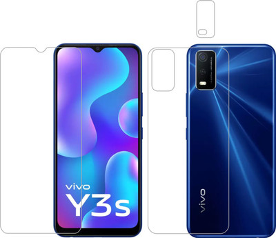 Ten To 11 Front and Back Tempered Glass for ViVO Y3s 2021(Pack of 3)