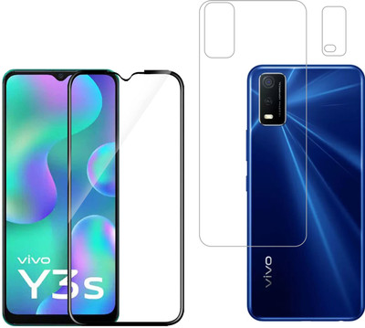 Vatsin Front and Back Tempered Glass for ViVO Y3s 2021(Pack of 3)
