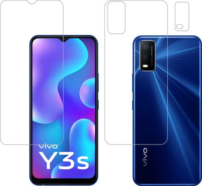Vatsin Front and Back Tempered Glass for ViVO Y3s 2021(Pack of 3)