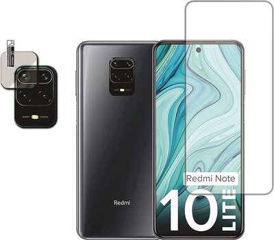 ISAAK Tempered Glass Guard for Redmi Note 10 Lite Tempered Glass & Back Camera Lens Protector (Combo Pack)(Pack of 2)