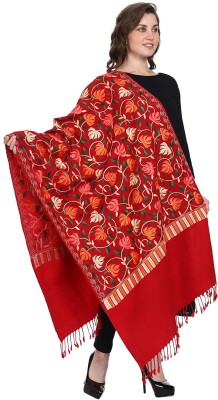 BE SWADESHI Polyester Wool Blend Embroidered Women Shawl(Multicolor)