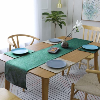 Casanest Green 152 cm Reversible Table Runner(Cotton)