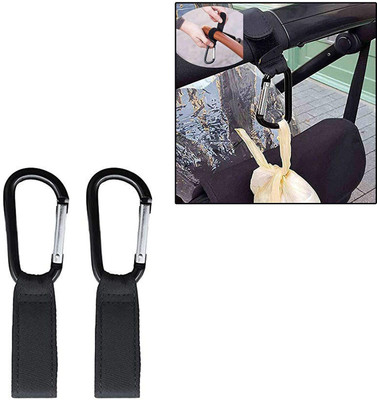Safe-o-kid Metal Non-Slip Buggy/Pram Clips, for Bag Holder, Black, Pack of 1 Feeder(Black)