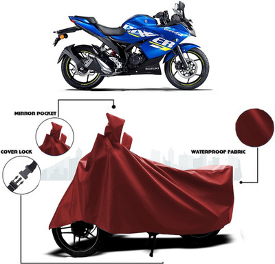 AUTOCAD Waterproof Two Wheeler Cover for Suzuki(Gixxer SF, Maroon)