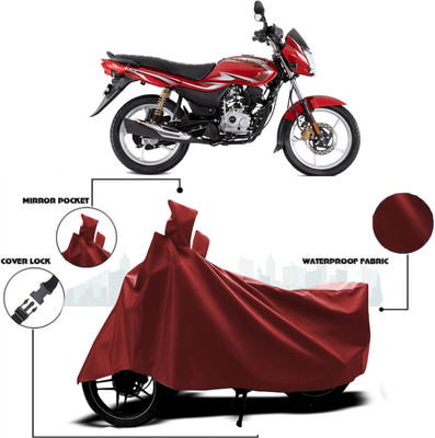AUTOCAD Waterproof Two Wheeler Cover for Bajaj(Platina 100 DTS-i, Maroon)
