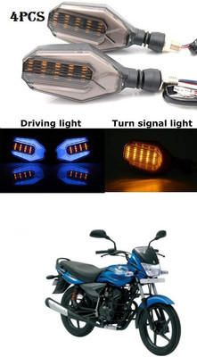 PRTEK Front, Rear LED Indicator Light for TVS Phoenix 125(Blue, Yellow)