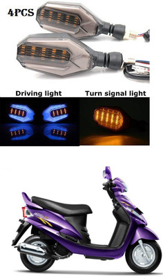 PRTEK Front, Rear LED Indicator Light for Mahindra Rodeo RZ(Blue, Yellow)