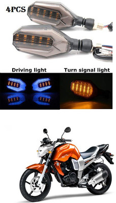 PRTEK Front, Rear LED Indicator Light for Yamaha FZ16(Blue, Yellow)