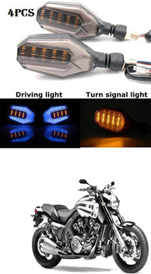 PRTEK Front, Rear LED Indicator Light for Universal For Bike(Blue, Yellow)