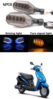 PRTEK Front, Rear LED Indicator Light for Suzuki(Blue, Yellow)