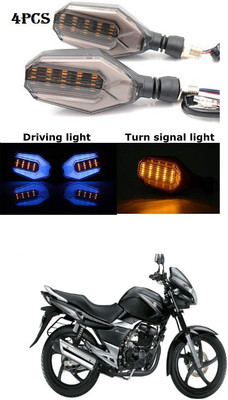 PRTEK Front, Rear LED Indicator Light for Suzuki GS(Blue, Yellow)