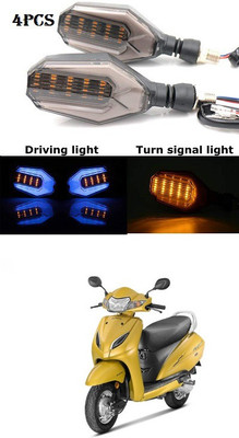 PRTEK Front, Rear LED Indicator Light for Hero Achiever(Blue, Yellow)
