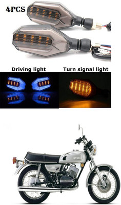 PRTEK Front, Rear LED Indicator Light for Yamaha RD 350(Blue, Yellow)