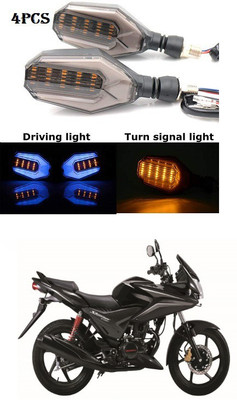 PRTEK Front, Rear LED Indicator Light for Honda CBF Stunner(Blue, Yellow)
