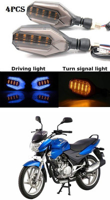 PRTEK Front, Rear LED Indicator Light for Bajaj Discover 125 DTS-i(Blue, Yellow)