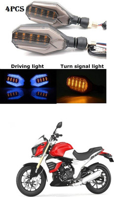 PRTEK Front, Rear LED Indicator Light for TVS Max 4R(Blue, Yellow)