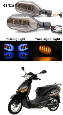 PRTEK Front, Rear LED Indicator Light for Hero(Blue, Yellow)
