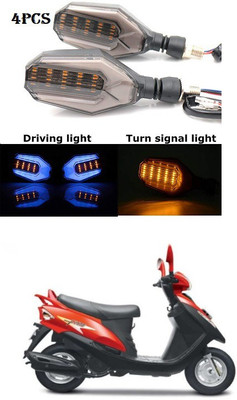 PRTEK Front, Rear LED Indicator Light for Mahindra Flyte(Blue, Yellow)