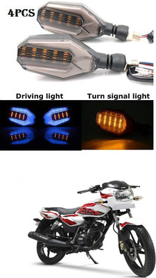 PRTEK Front, Rear LED Indicator Light for TVS Phoenix 125(Blue, Yellow)