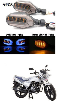 PRTEK Front, Rear LED Indicator Light for Universal For Bike(Blue, Yellow)