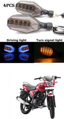 PRTEK Front, Rear LED Indicator Light for TVS Jive(Blue, Yellow)
