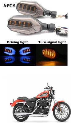 PRTEK Front, Rear LED Indicator Light for Universal For Bike(Blue, Yellow)