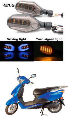 PRTEK Front, Rear LED Indicator Light for Hero(Blue, Yellow)