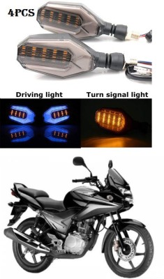 PRTEK Front, Rear LED Indicator Light for Honda CBF(Blue, Yellow)