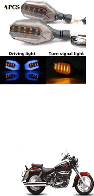 PRTEK Front, Rear LED Indicator Light for Hyosung Aquila 250(Blue, Yellow)