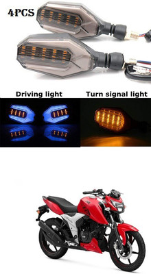 PRTEK Front, Rear LED Indicator Light for TVS Apache RTR 160(Blue, Yellow)