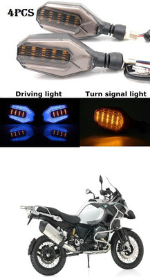 PRTEK Front, Rear LED Indicator Light for Royal Enfield 500(Blue, Yellow)