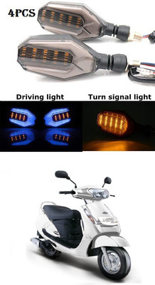 PRTEK Front, Rear LED Indicator Light for Mahindra Duro DZ(Blue, Yellow)