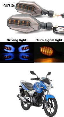 PRTEK Front, Rear LED Indicator Light for Bajaj Discover 125 DTS-i(Blue, Yellow)