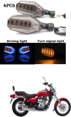 PRTEK Front, Rear LED Indicator Light for Bajaj Avenger 220 DTS-i(Blue, Yellow)