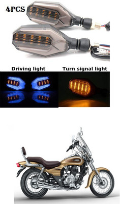 PRTEK Front, Rear LED Indicator Light for Bajaj Avenger 220 DTS-i(Blue, Yellow)