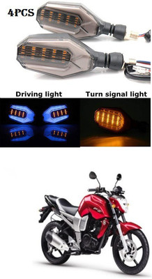 PRTEK Front, Rear LED Indicator Light for Yamaha FZ16(Blue, Yellow)
