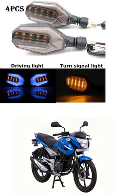 PRTEK Front, Rear LED Indicator Light for Bajaj XCD 125cc(Blue, Yellow)