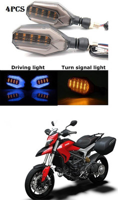PRTEK Front, Rear LED Indicator Light for Hero Hunk(Blue, Yellow)