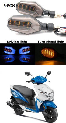 PRTEK Front, Rear LED Indicator Light for Honda(Blue, Yellow)